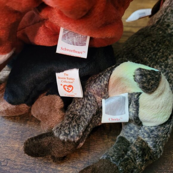Ty Beanie Babies Schweetheart Congo Cheeks Primates Vintage NWT - Picture 8 of 10